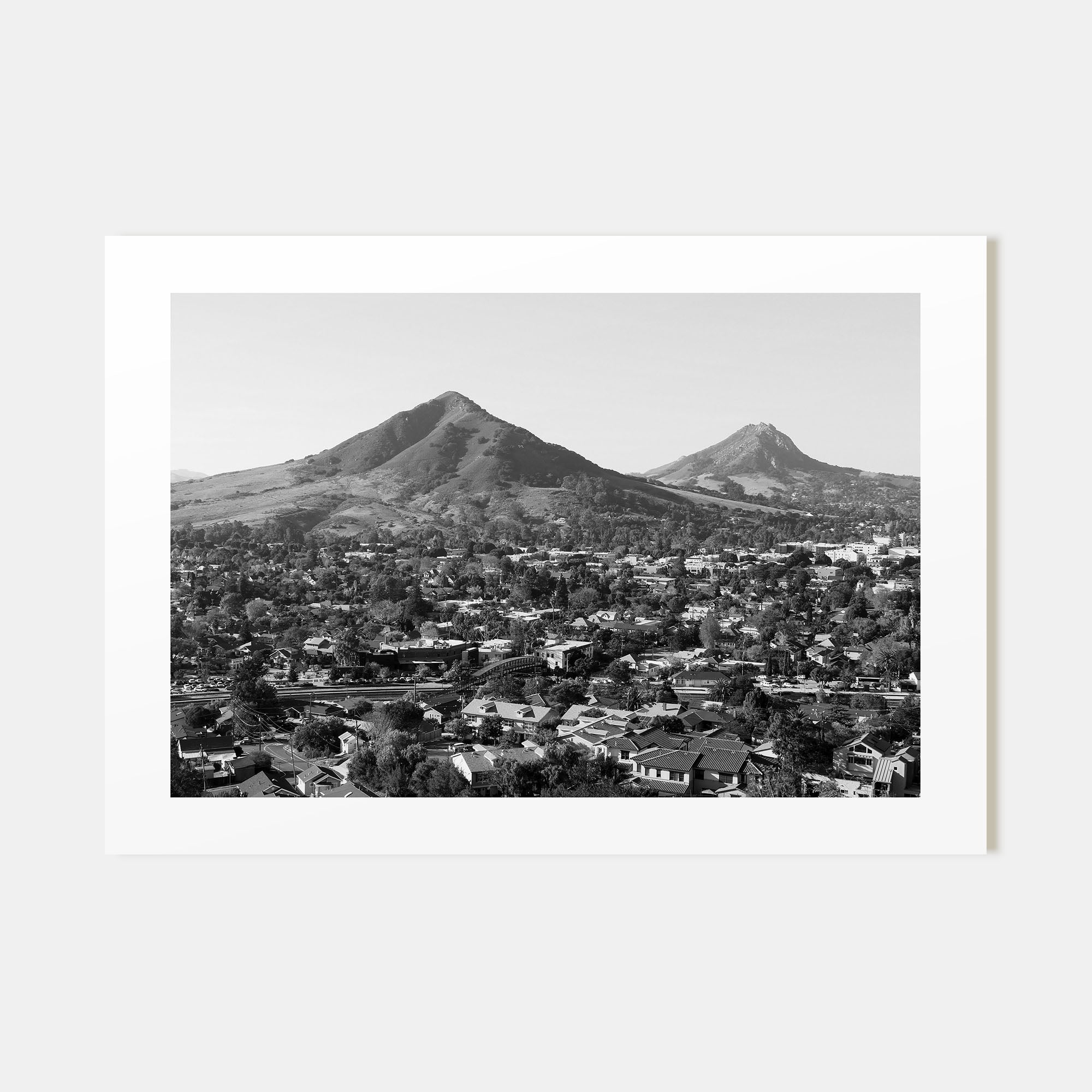 San Luis Obispo Landscape B&W Poster