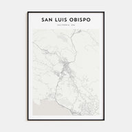 San Luis Obispo Map Portrait Poster