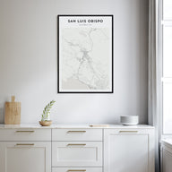 San Luis Obispo Map Portrait Poster