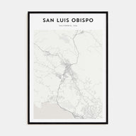 San Luis Obispo Map Portrait Poster