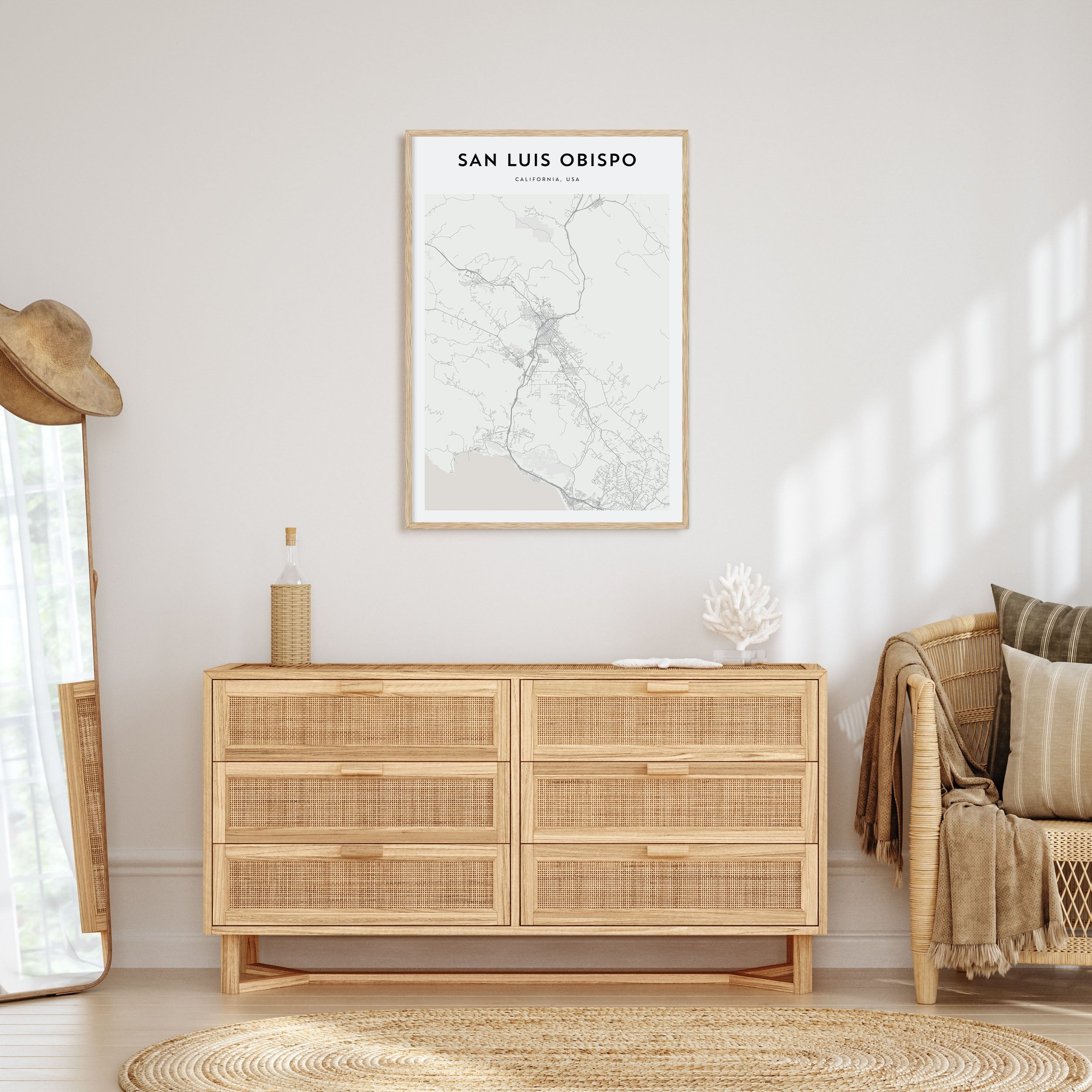 San Luis Obispo Map Portrait Poster
