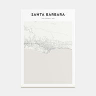 Santa Barbara Map Portrait Poster