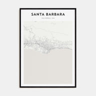 Santa Barbara Map Portrait Poster