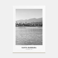 Santa Barbara Portrait B&W No 1 Poster