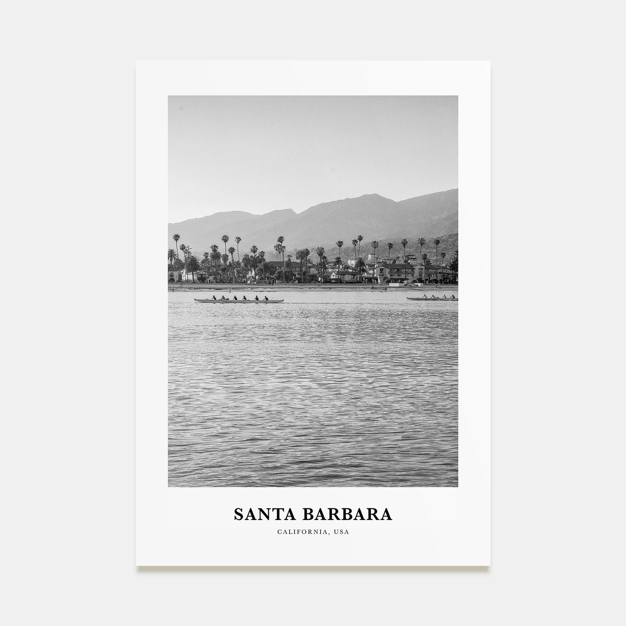 Santa Barbara Portrait B&W No 1 Poster
