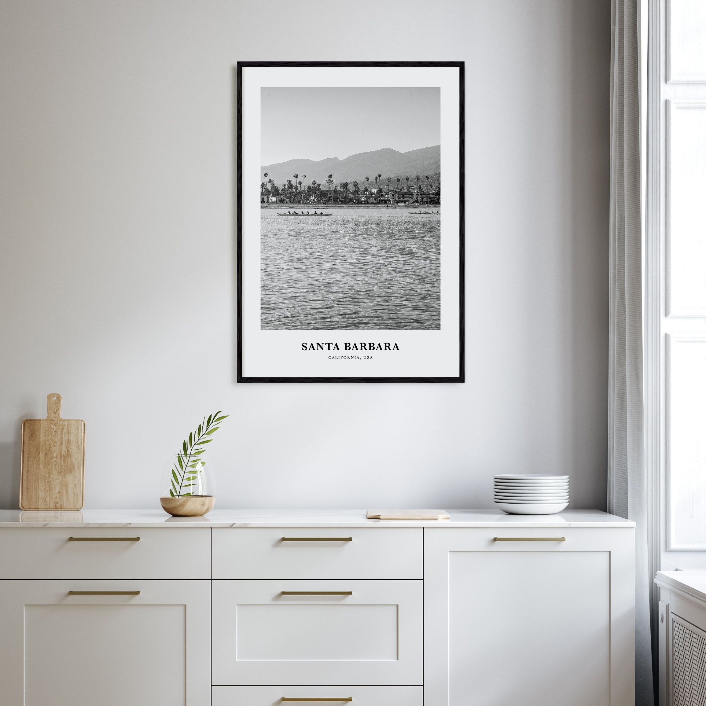 Santa Barbara Portrait B&W No 1 Poster
