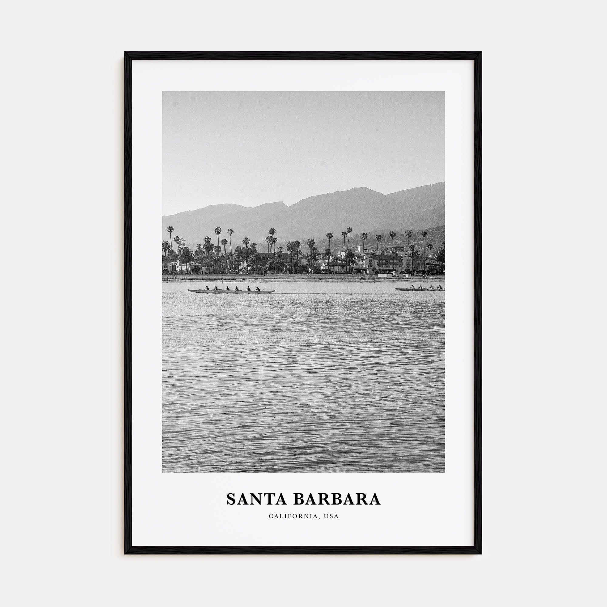 Santa Barbara Portrait B&W No 1 Poster