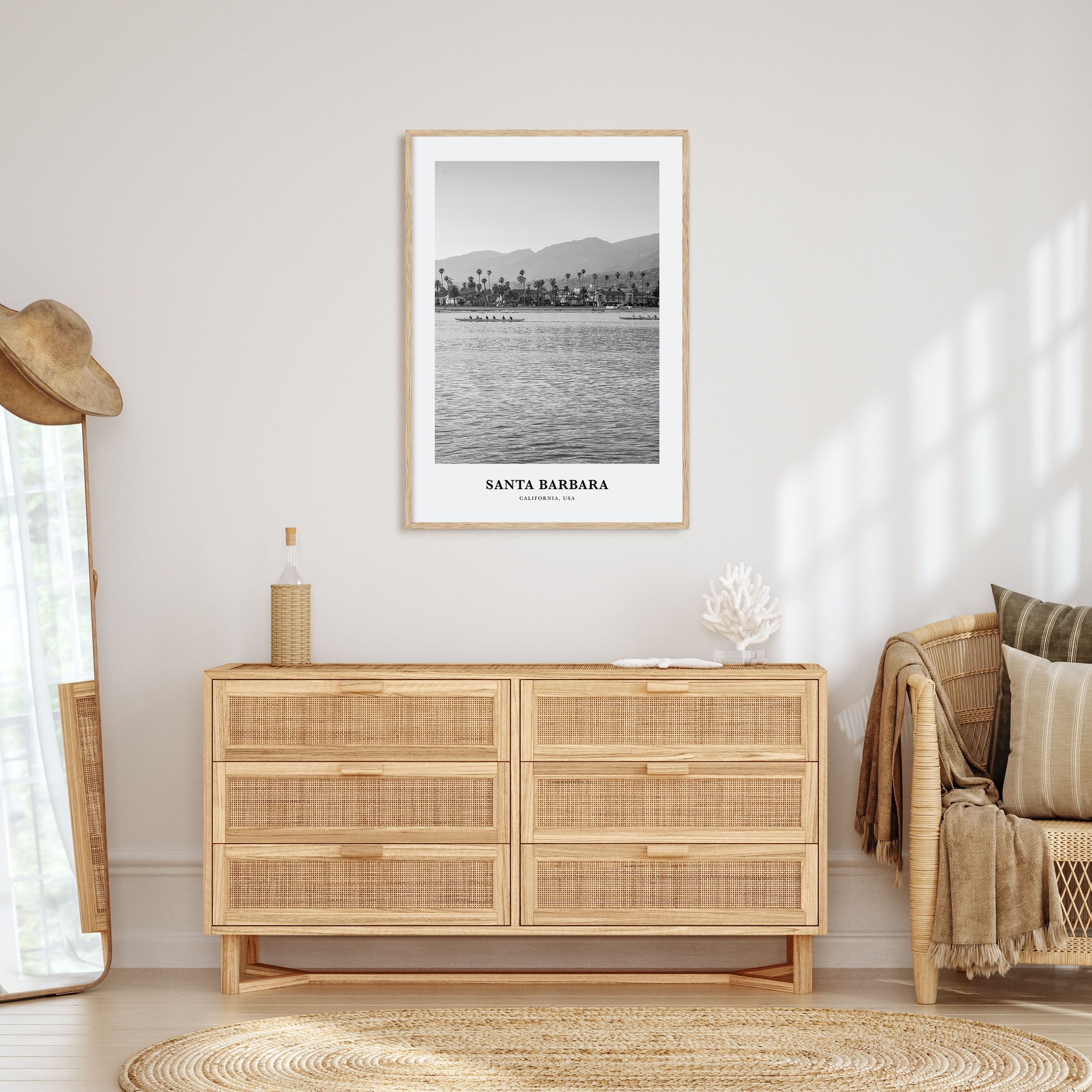 Santa Barbara Portrait B&W No 1 Poster