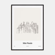 São Paulo Drawn Poster