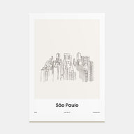 São Paulo Drawn Poster