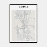 Seattle Map Portrait Poster