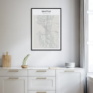 Seattle Map Portrait Poster