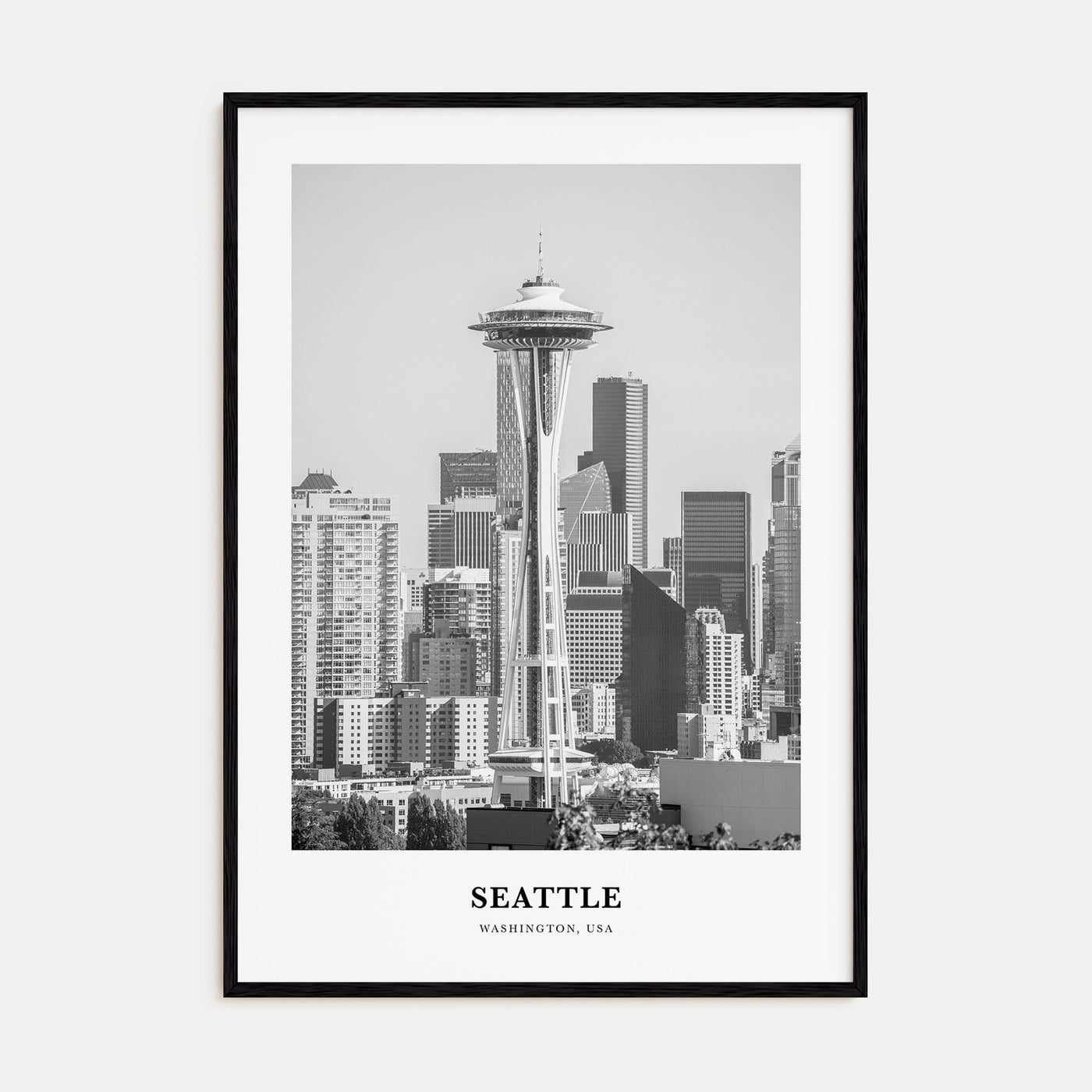 Seattle Portrait B&W No 1 Poster
