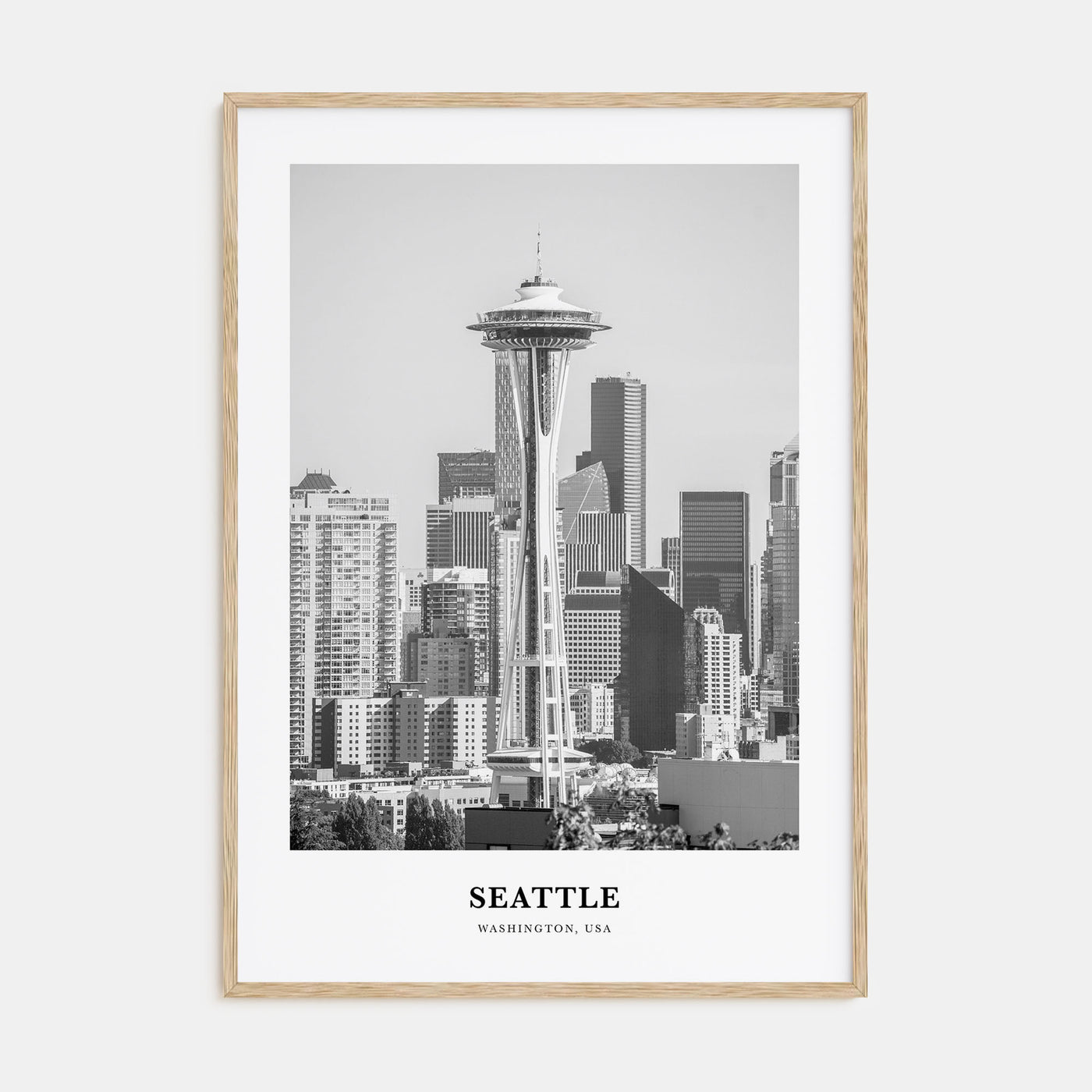 Seattle Portrait B&W No 1 Poster