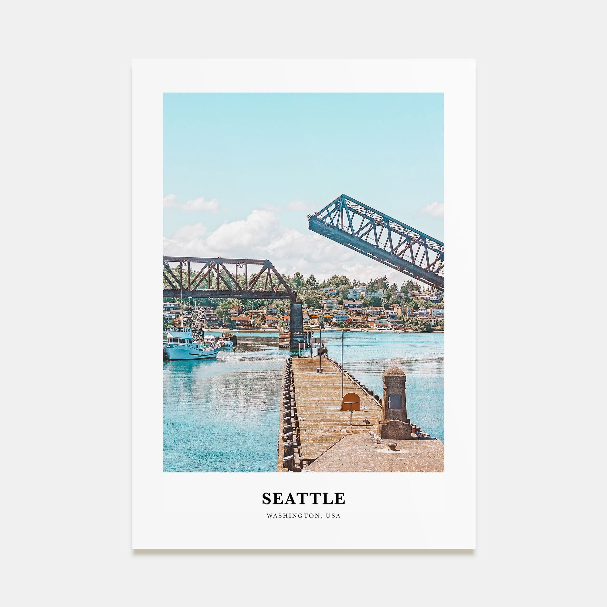 Seattle Portrait Color No 2 Poster