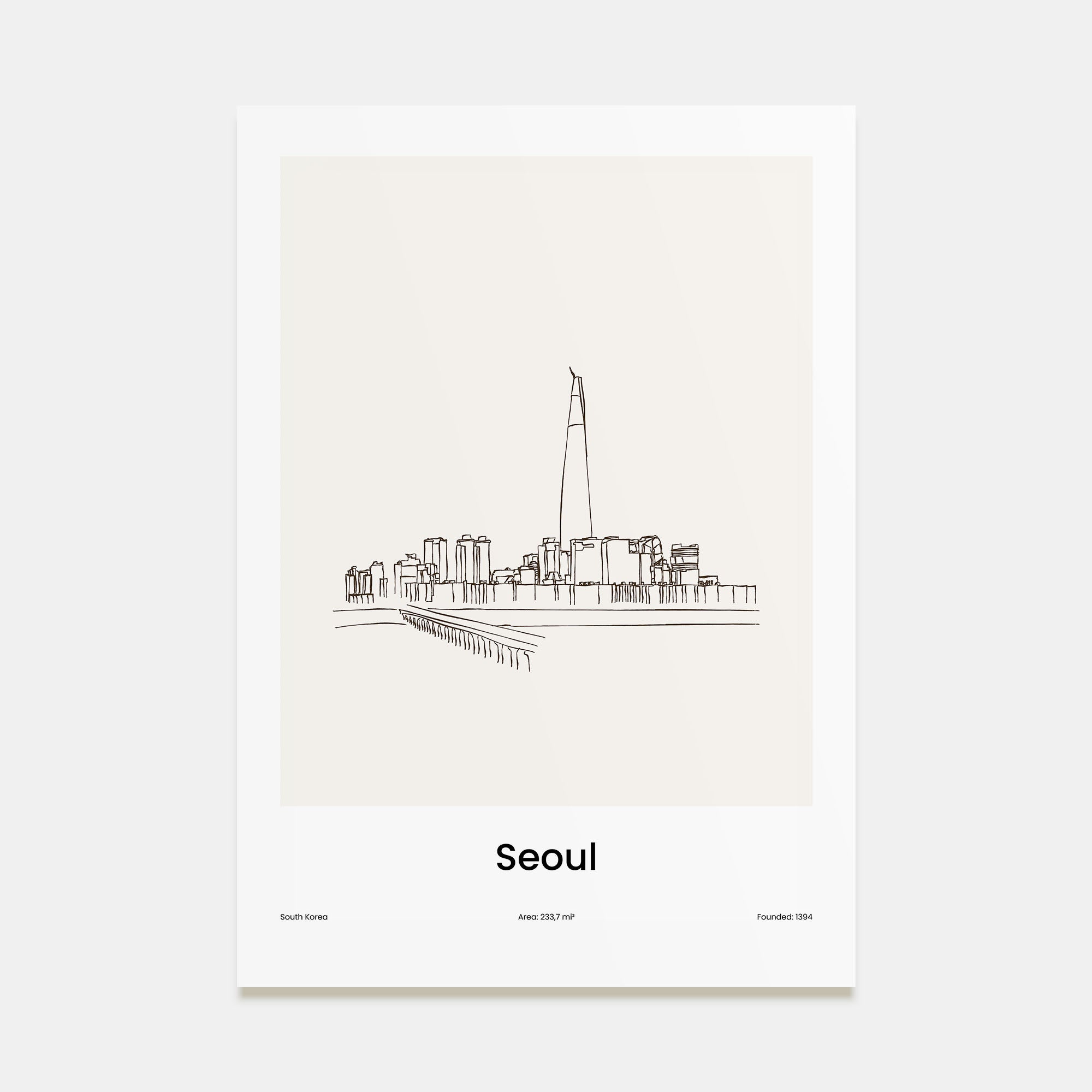 Seoul Drawn No 1 Poster