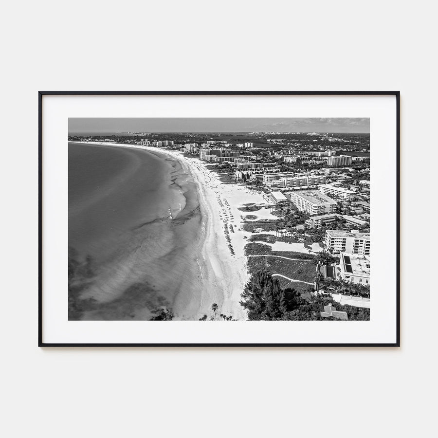 Siesta Key Landscape B&W Poster