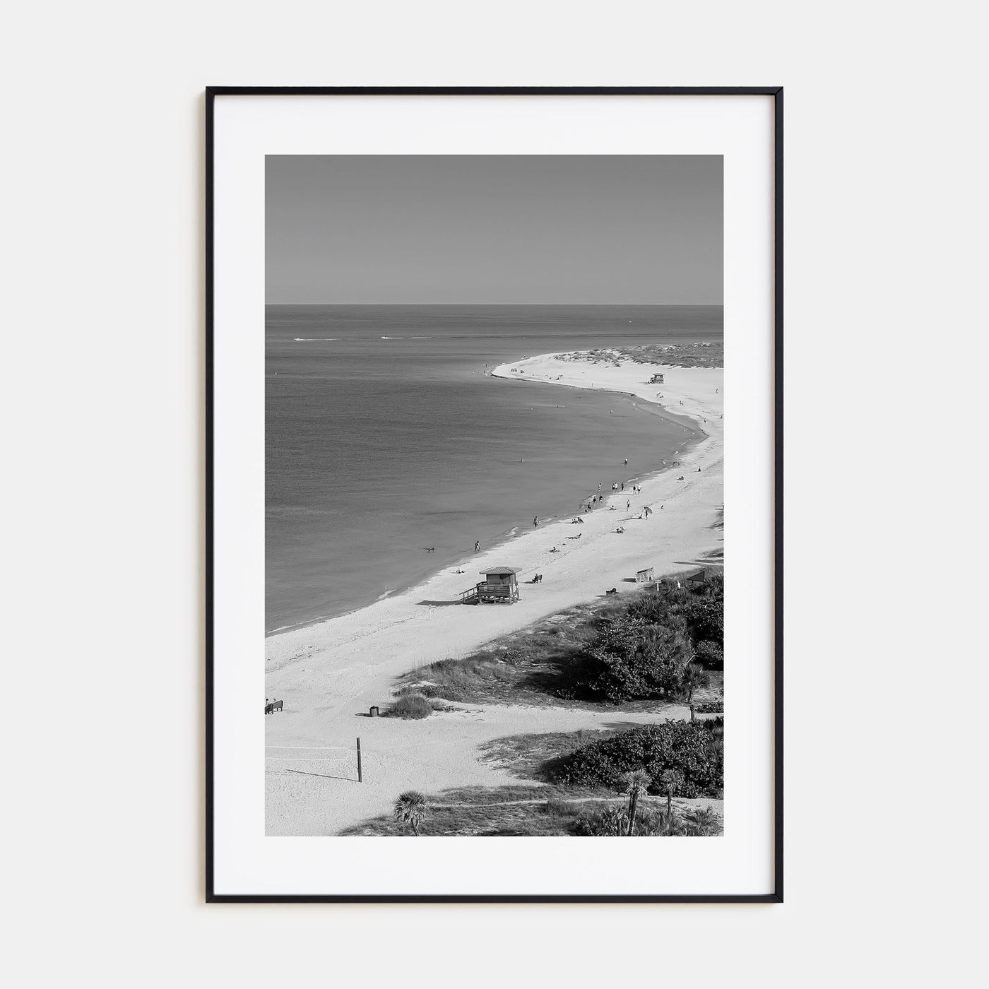 Siesta Key Photo B&W Poster