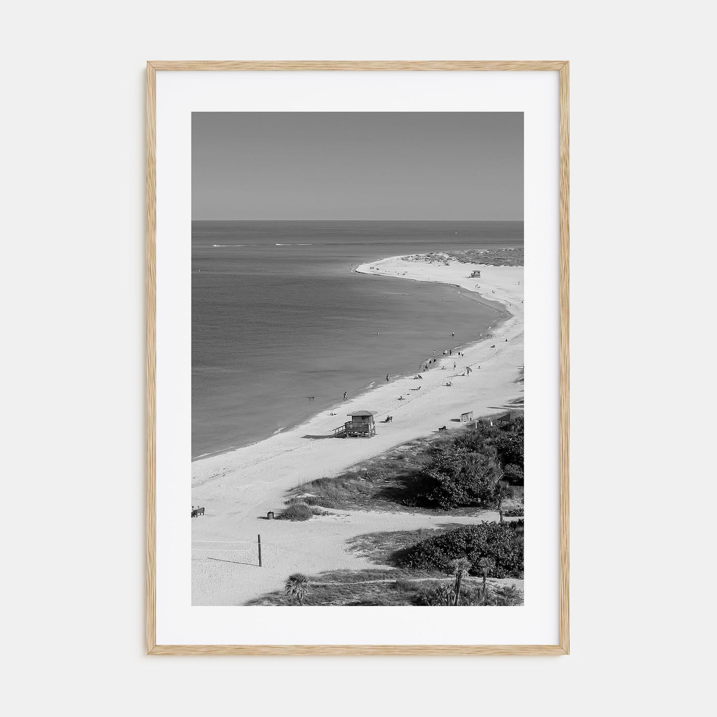 Siesta Key Photo B&W Poster