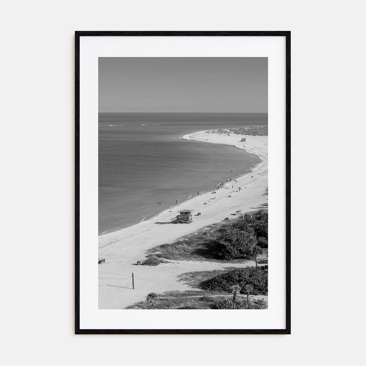 Siesta Key Photo B&W Poster
