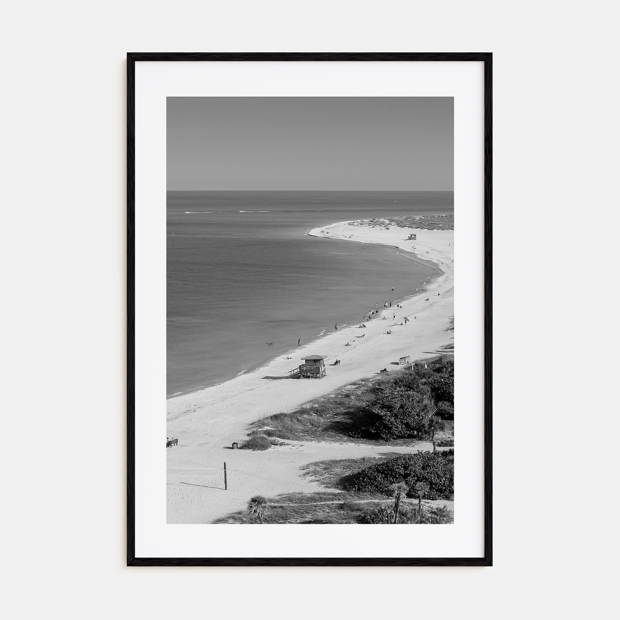 Siesta Key Photo B&W Poster