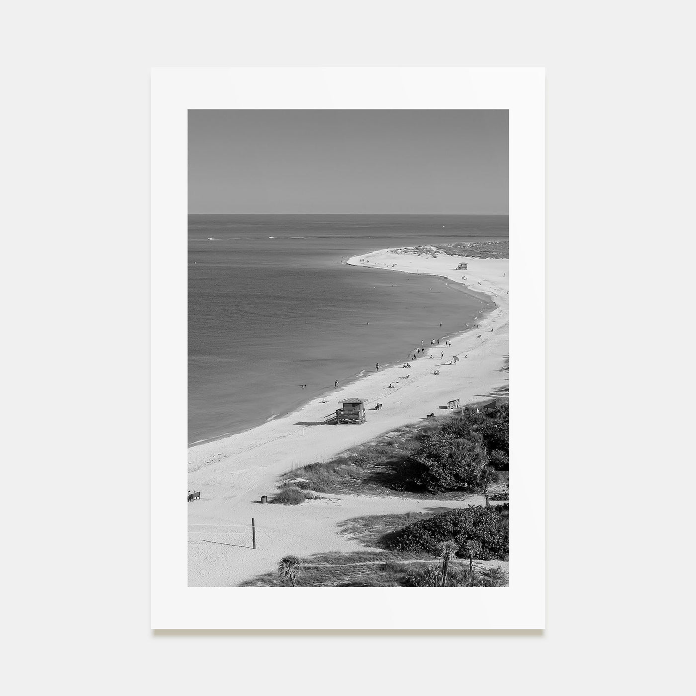 Siesta Key Photo B&W Poster