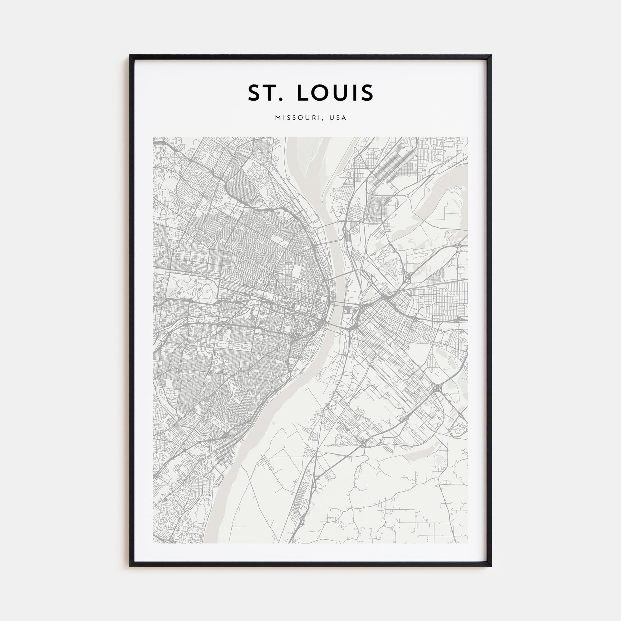 St. Louis Map Portrait Poster