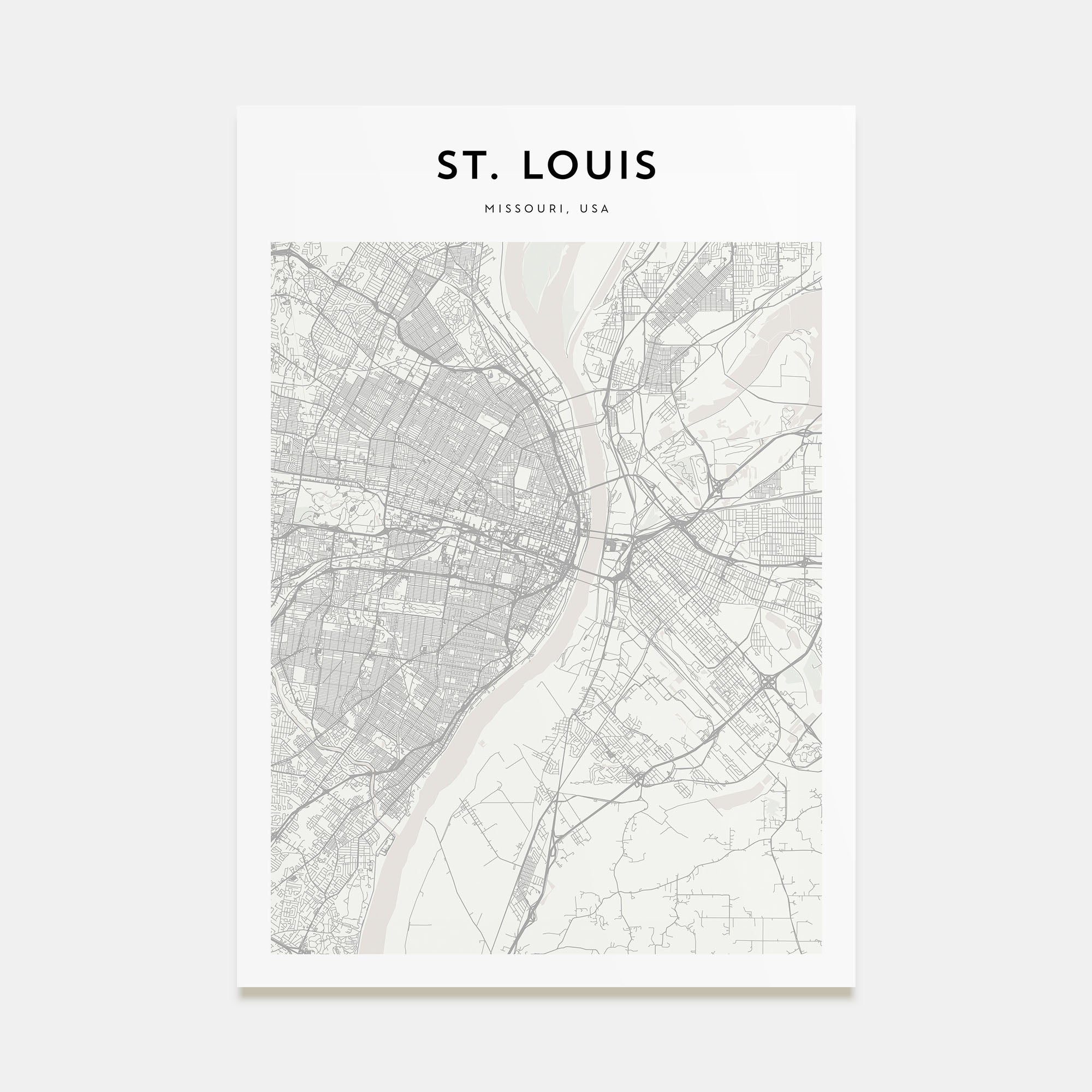 St. Louis Map Portrait Poster