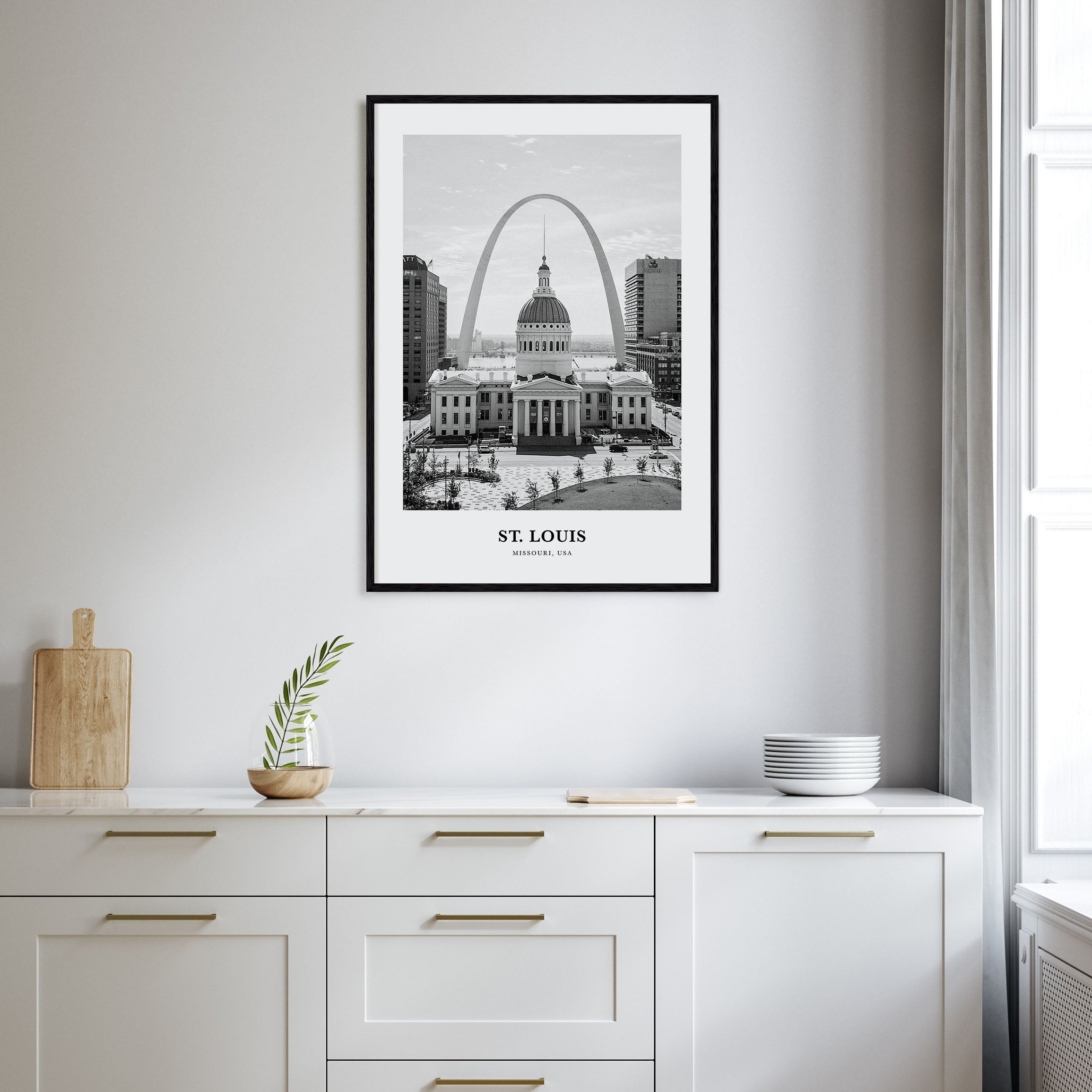 St. Louis Portrait B&W No 1 Poster