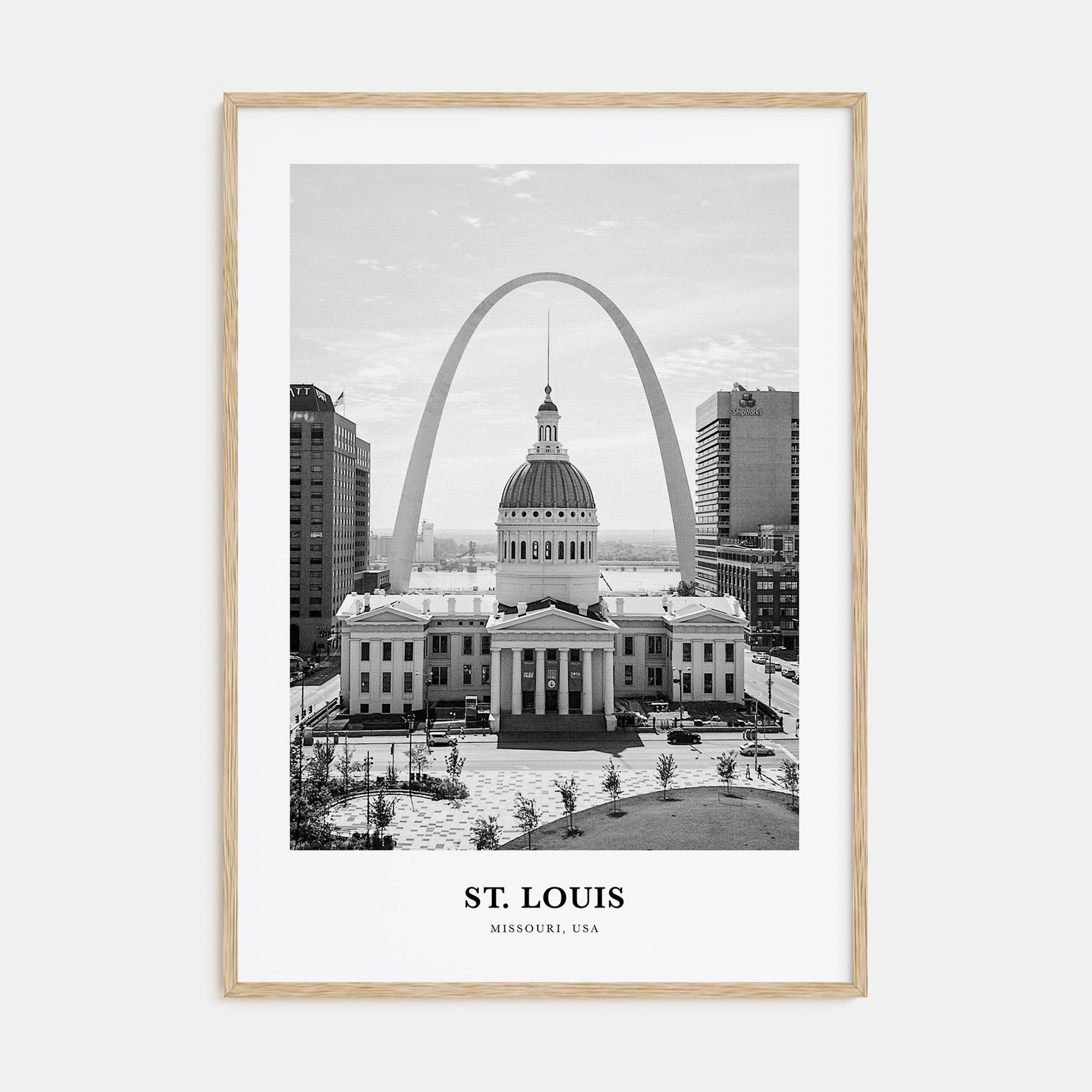 St. Louis Portrait B&W No 1 Poster