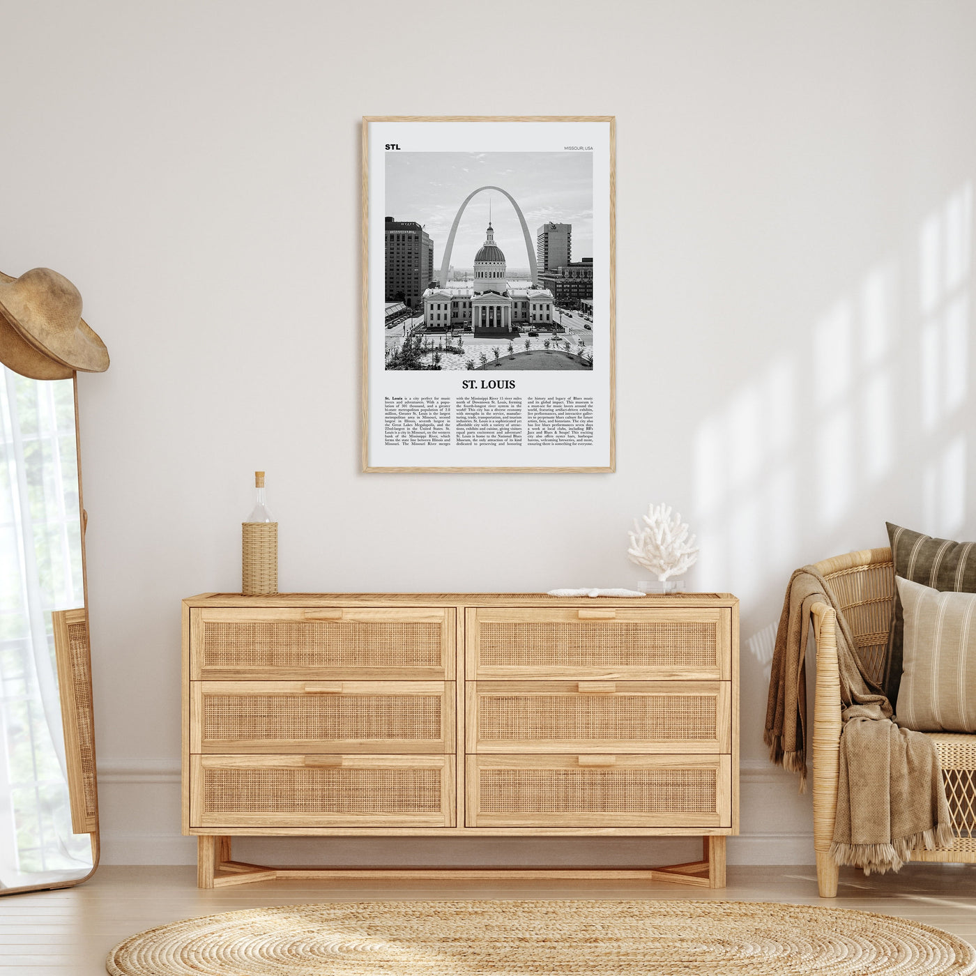 St. Louis Travel B&W No 1 Poster