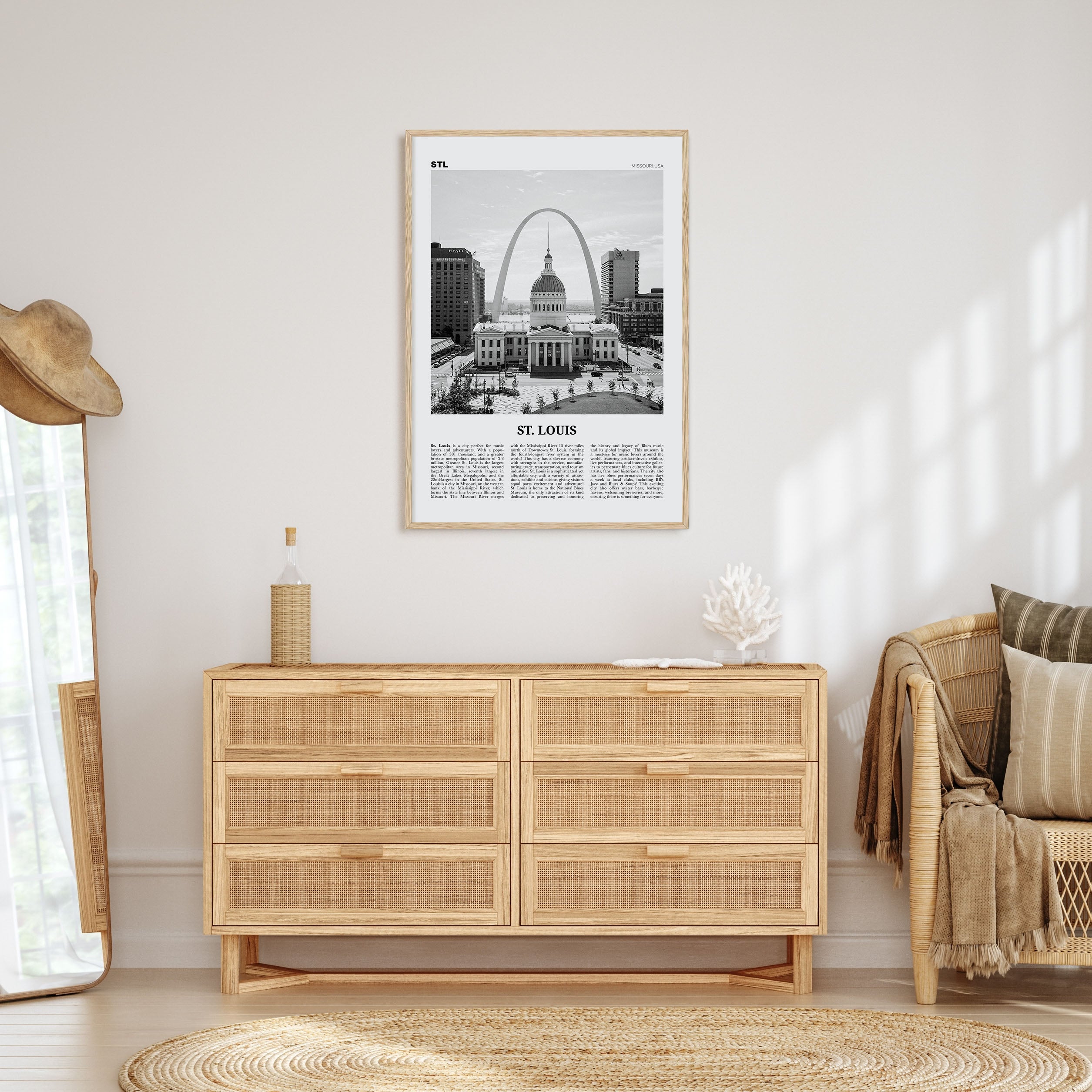 St. Louis Travel B&W No 1 Poster