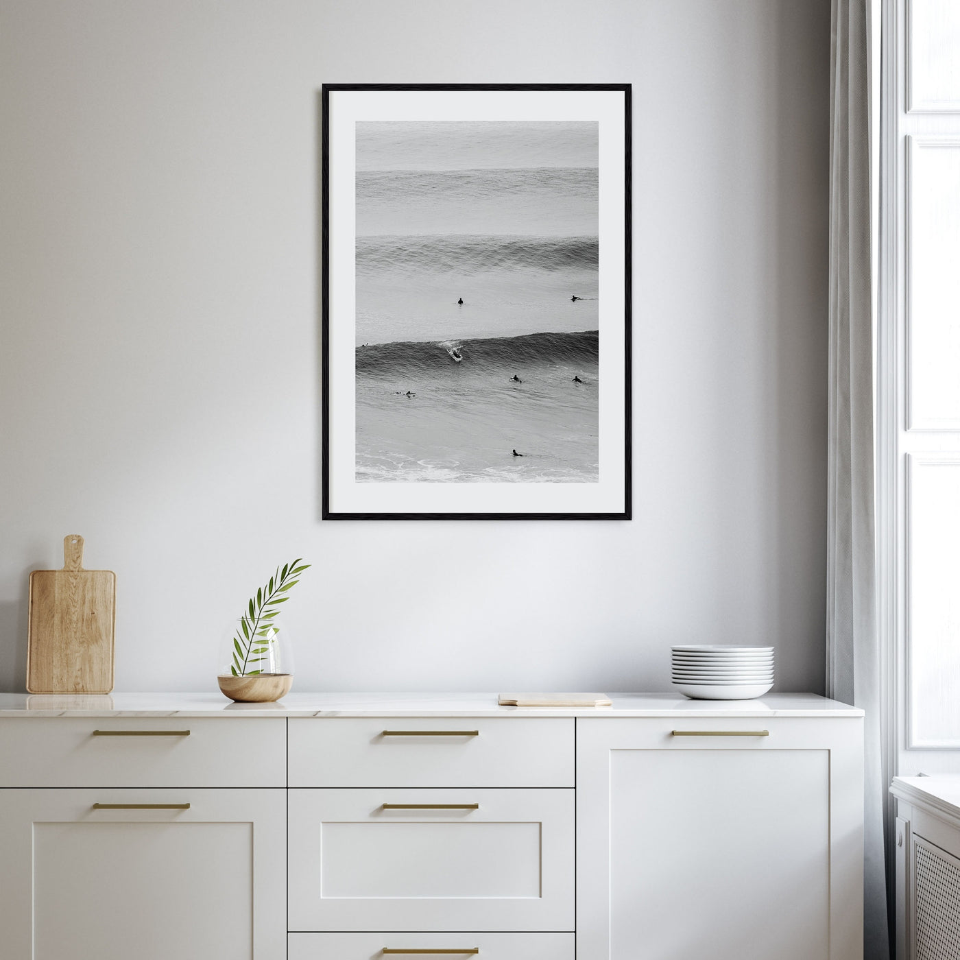Surfer Photo B&W No 2 Poster