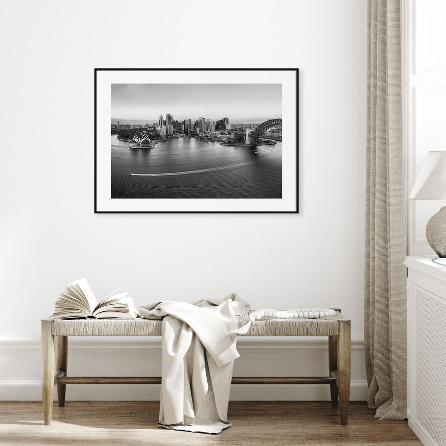 Sydney Landscape B&W No 1 Poster