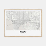Tampa Map Landscape Poster