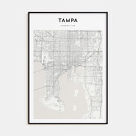 Tampa Map Portrait Poster