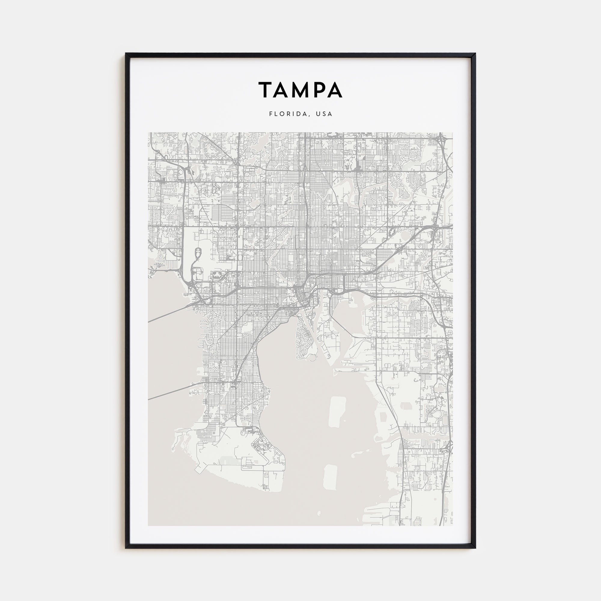 Tampa Map Portrait Poster
