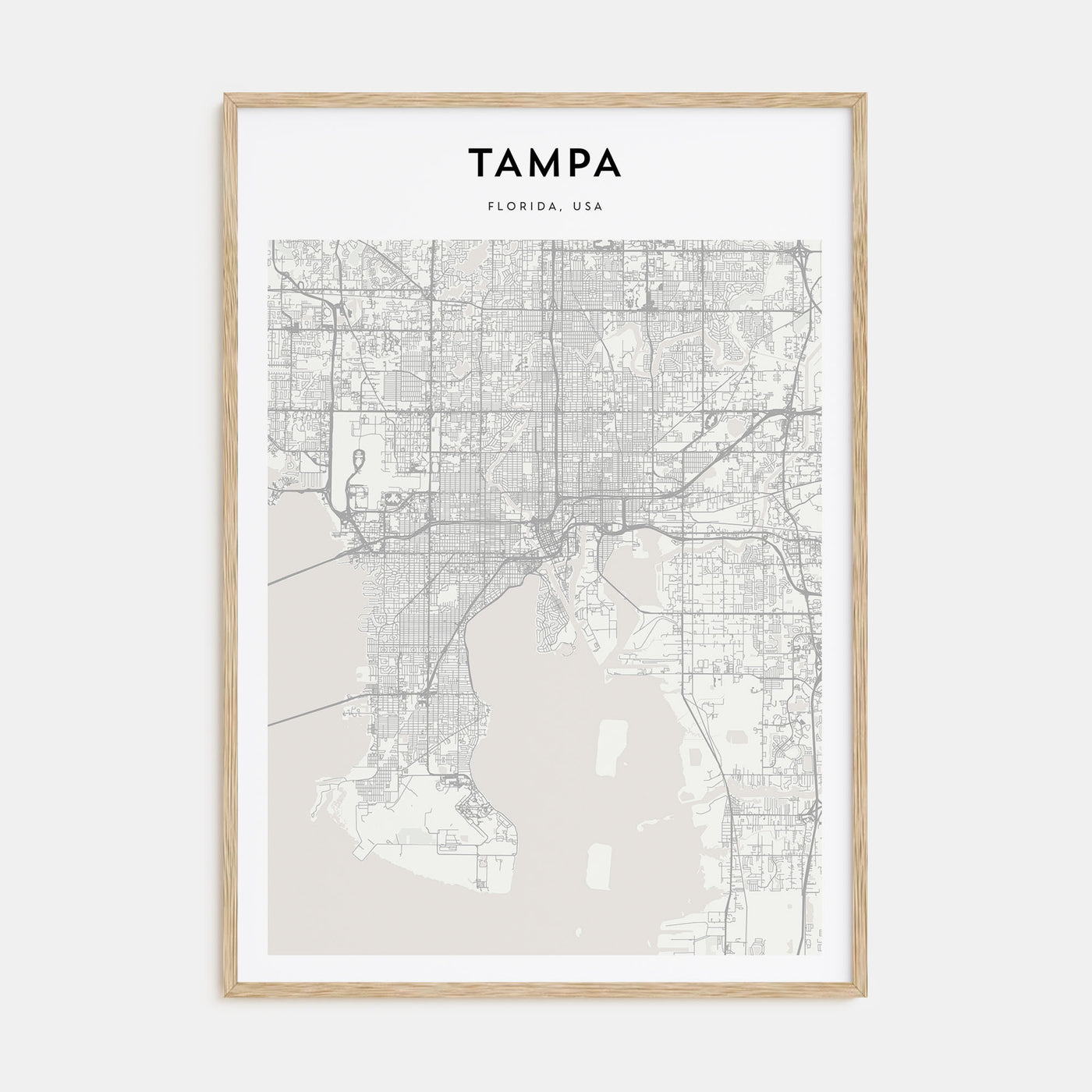 Tampa Map Portrait Poster