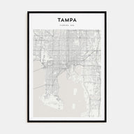 Tampa Map Portrait Poster