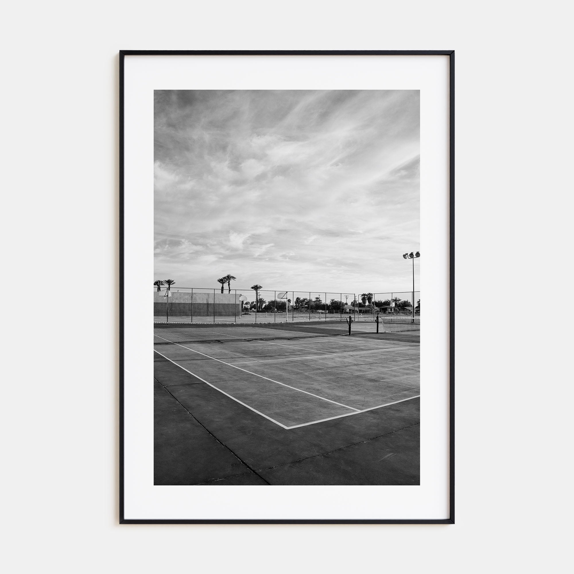 Tennis Court Photo B&W No 1 Poster