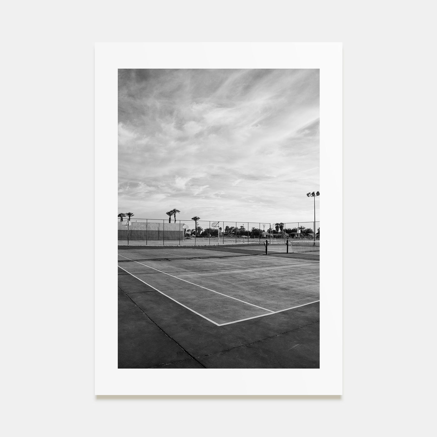 Tennis Court Photo B&W No 1 Poster