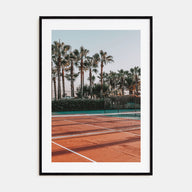 Tennis Court Photo Color Poster