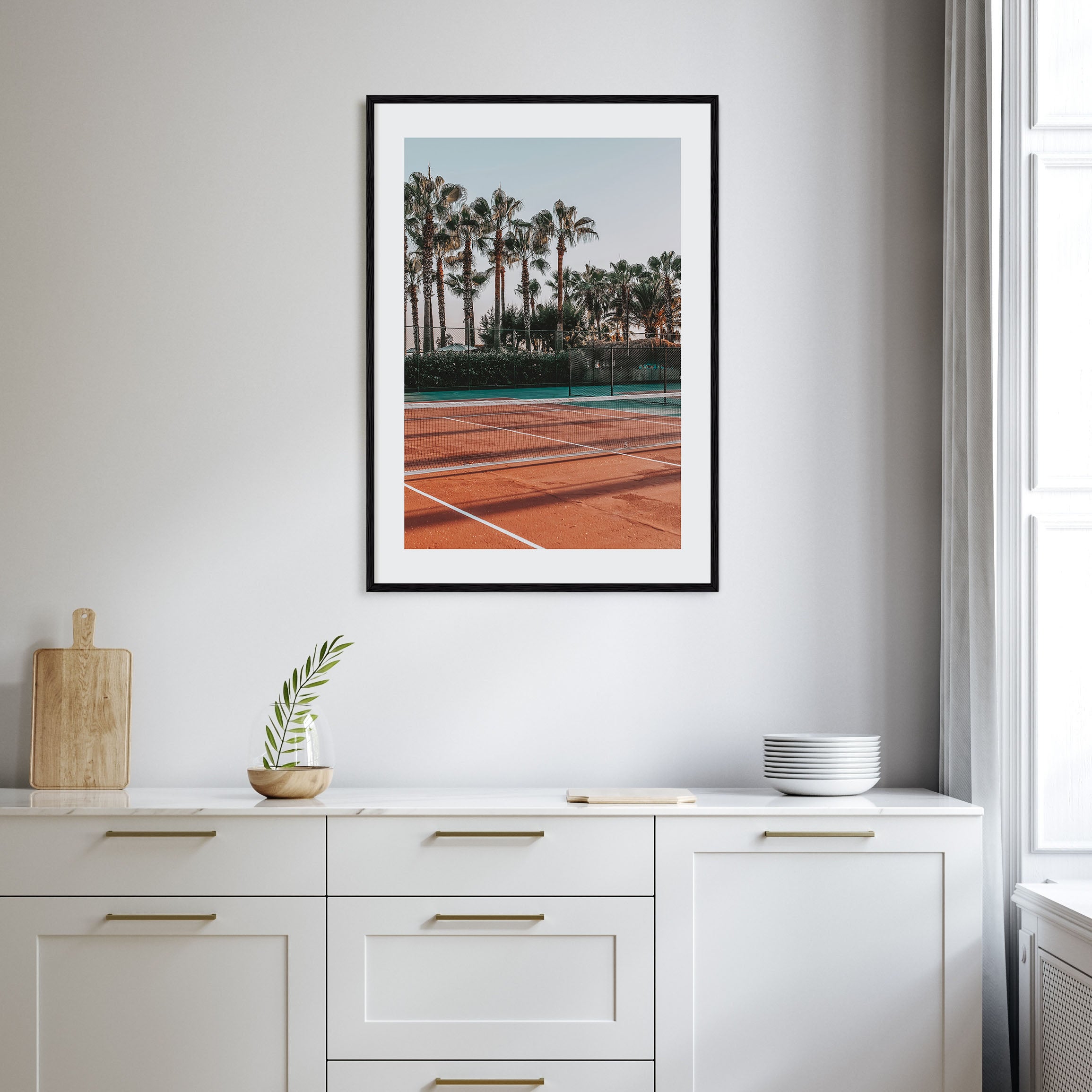 Tennis Court Photo Color Poster