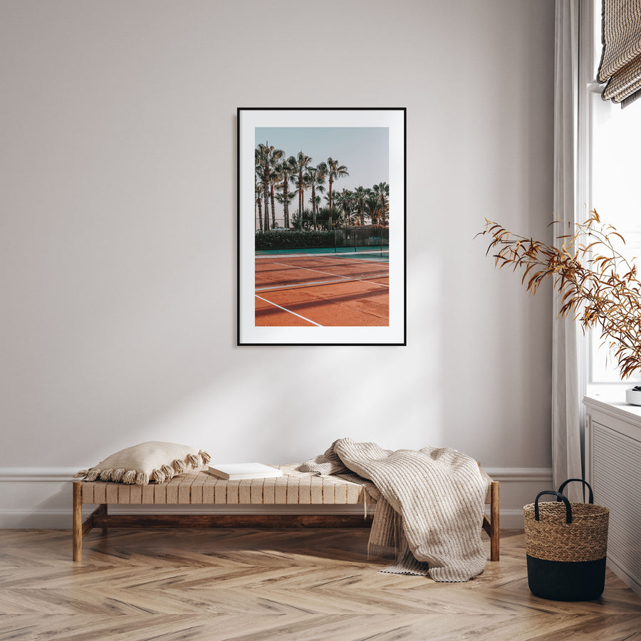 Tennis Court Photo Color Poster