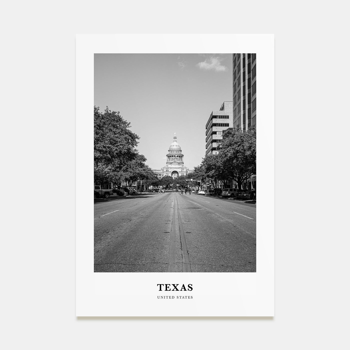 Texas Portrait B&W No 1 Poster
