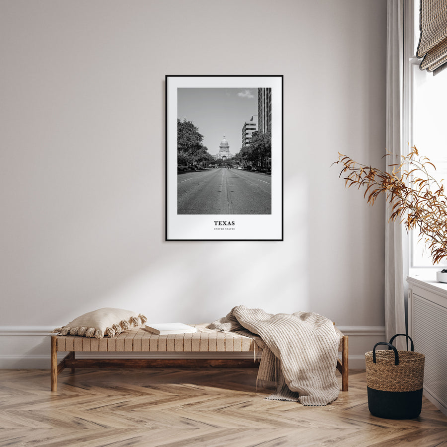 Texas Portrait B&W No 1 Poster