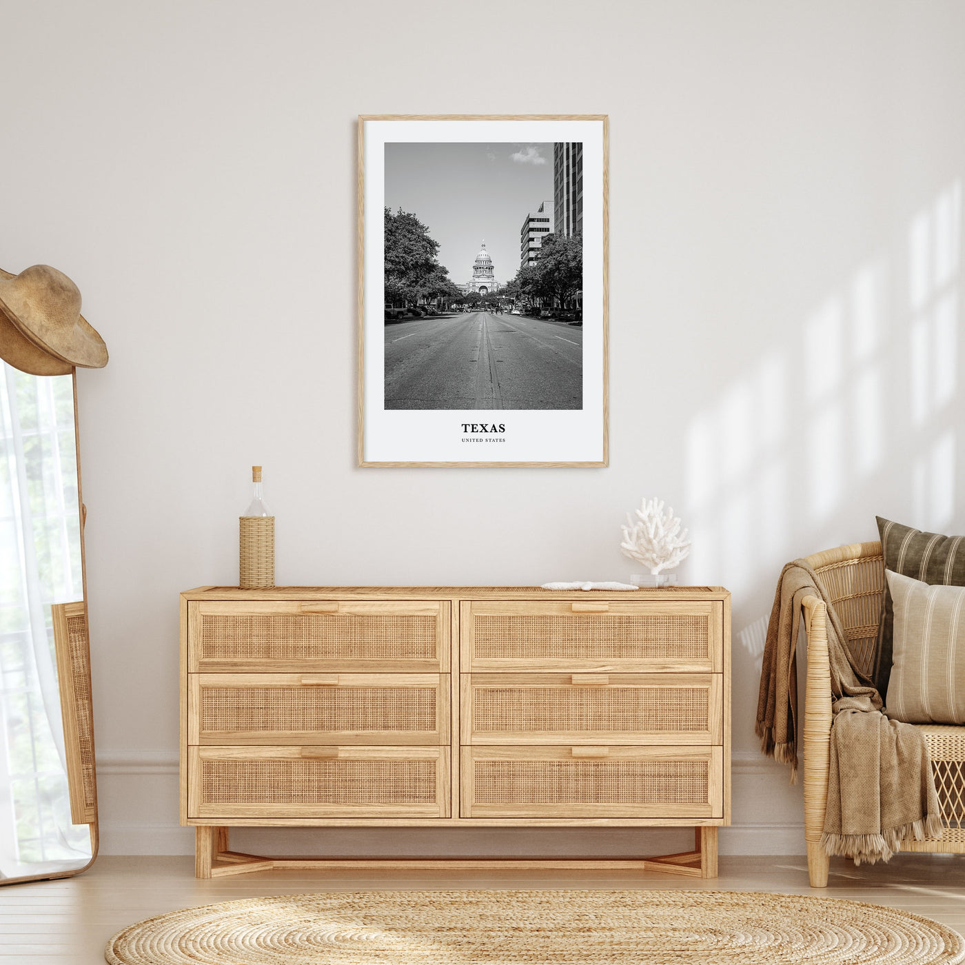 Texas Portrait B&W No 1 Poster