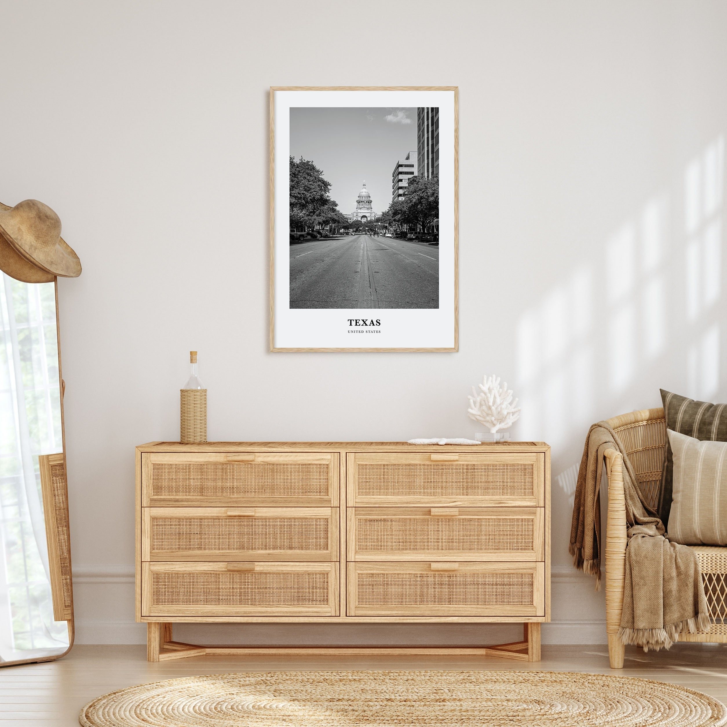Texas Portrait B&W No 1 Poster