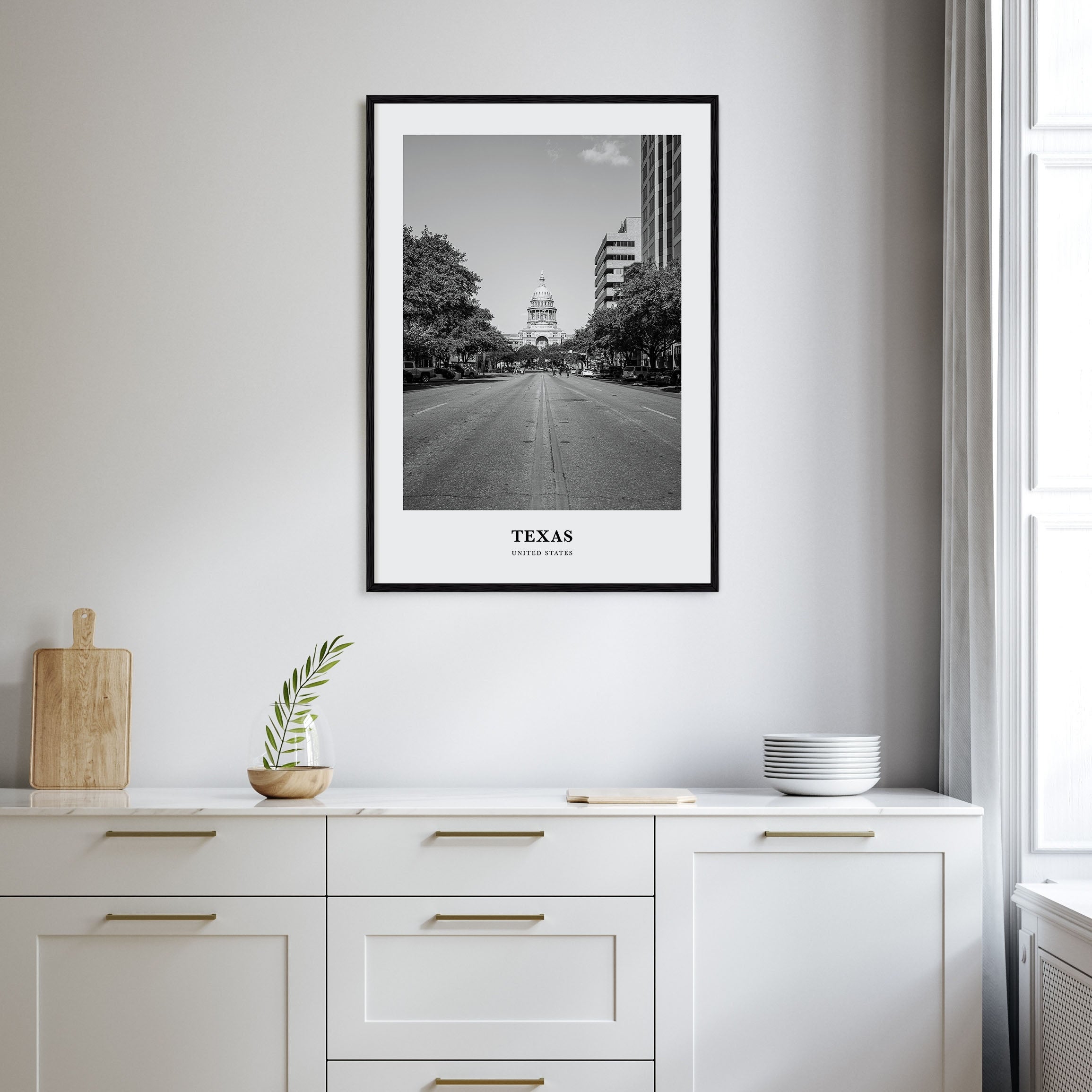 Texas Portrait B&W No 1 Poster