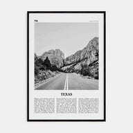 Texas Travel B&W No 1 Poster